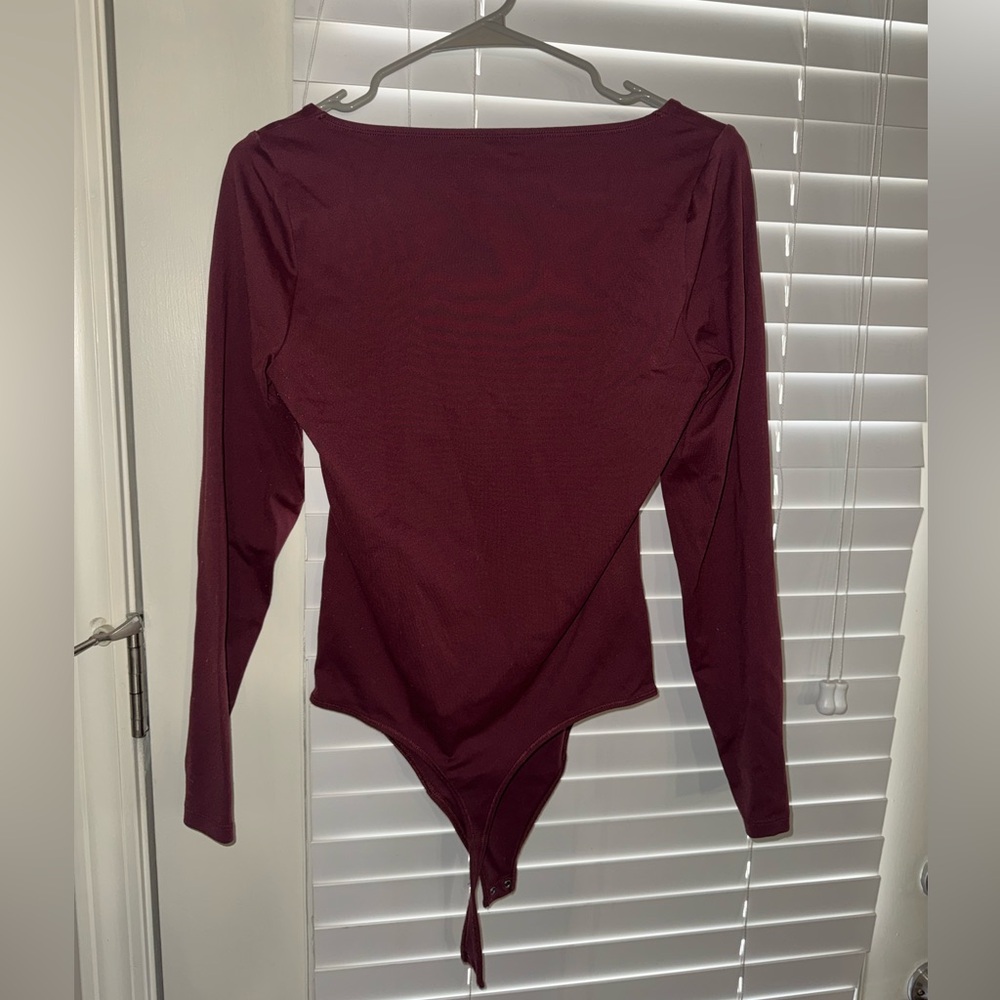Abercrombie & Fitch Burgundy Long Sleeve Bodysuit - Picture 4 of 4